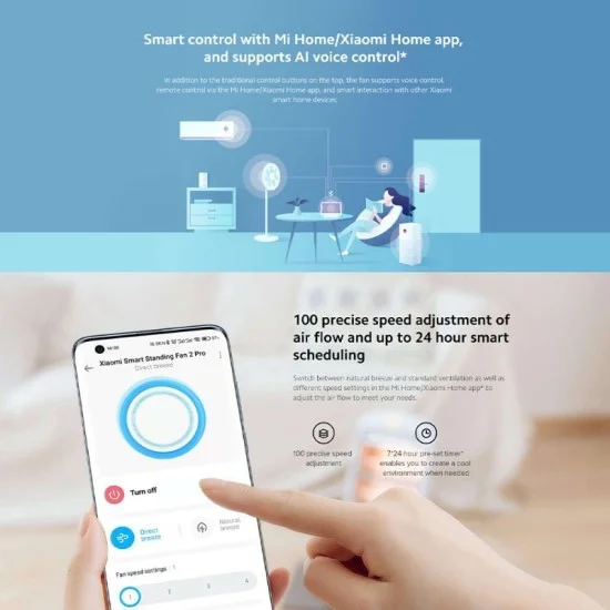 Xiaomi Smart Standing Fan 2 Pro UK - White